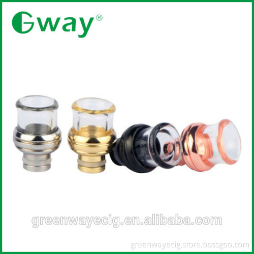2015 newest glass and stainless drip tip, 510 SS drip tip wide bore drip tip factory price by Greenway